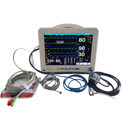 12 Inch Rechargeable Battery Arrhythmia Analysis Hospital ICU St Homecare Clinic Rescue Segment Analysis Holter Multiparameter Patient Monitor