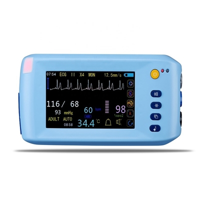 Hospital CE Touch Screen Wall Mount Tooth Blue Rechargeable Portable Multiparameter EtCO2 Medical Patient Monitor Optional