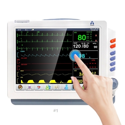 Six Parameter New Medical Digital 12 Inch 5 Touch Screen Patient Monitor Para ICU Portable Patient Monitor