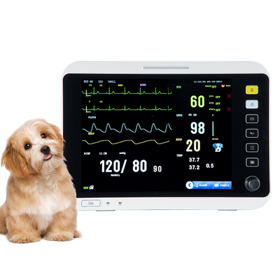 Acrylic Dog Veterinary Display 12.1 Inch Color Patient Monitoring Multiparameter Patient Monitor Pet Equipment