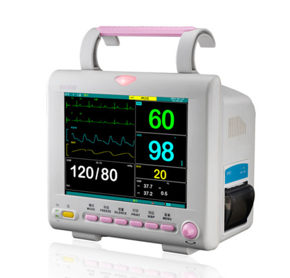 ECG BP SPO2 RESP Temperature KN-601D Suitable for Mobile Multiparameter 6 Parameter Operation Patient Monitor