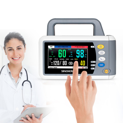 Portable Handheld Monitor Hospital ICU Vital Signs Cardiac Multiparameter Touch Screen Patient Monitor High Quality Carrying Plastic