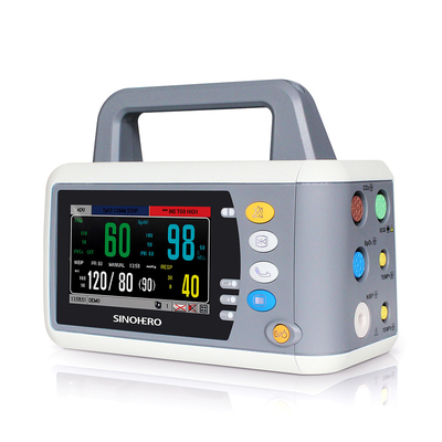 Nibp Spo2 Ecg Etco2 Plastic Cheap Touch Screen Ambulance Multiparameter Holter Patient Monitor