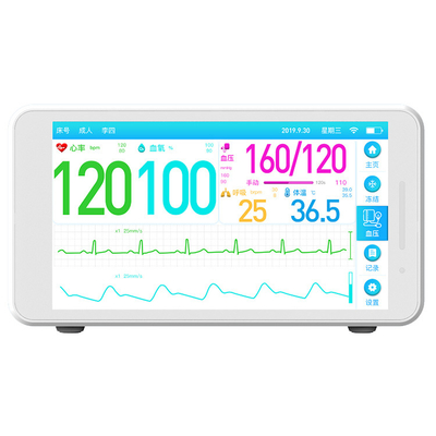 NIBP SPO2 ECG Temperature RESP RP Multi Parameter 5.5 Inch High Definition Display Mini Smart Veterinary Patient Monitor